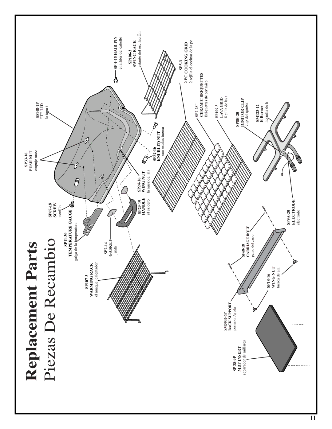 Fiesta EZT40040-P413 manual ReplacementParts 