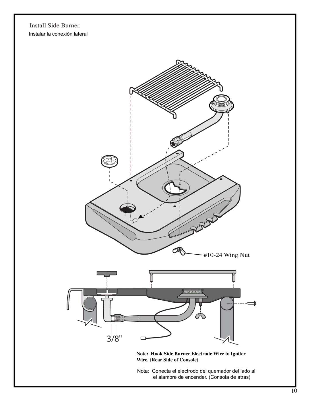 Fiesta EZT40050-B405 manual Install Side Burner 