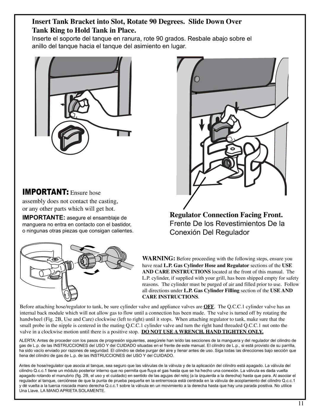 Fiesta EZT40050-B405 manual Important Ensure hose 