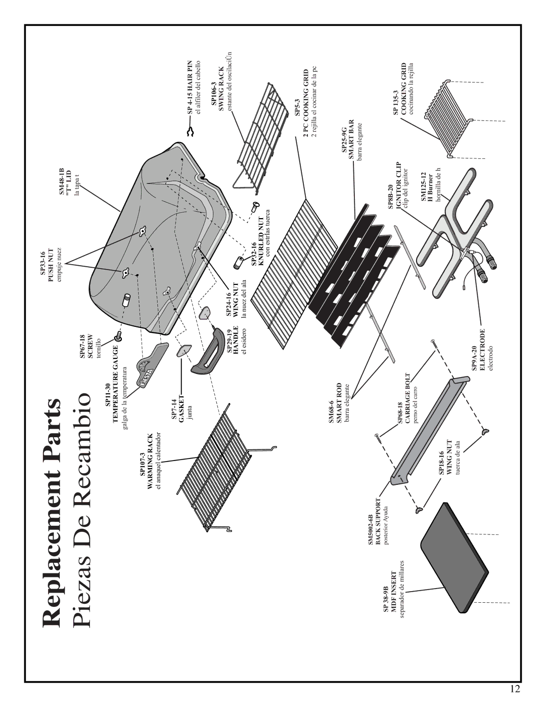 Fiesta EZT40050-B416 manual ReplacementParts 