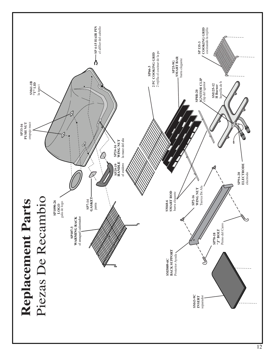 Fiesta EZT40050-BC307 manual ReplacementParts PiezasDeRecambio 