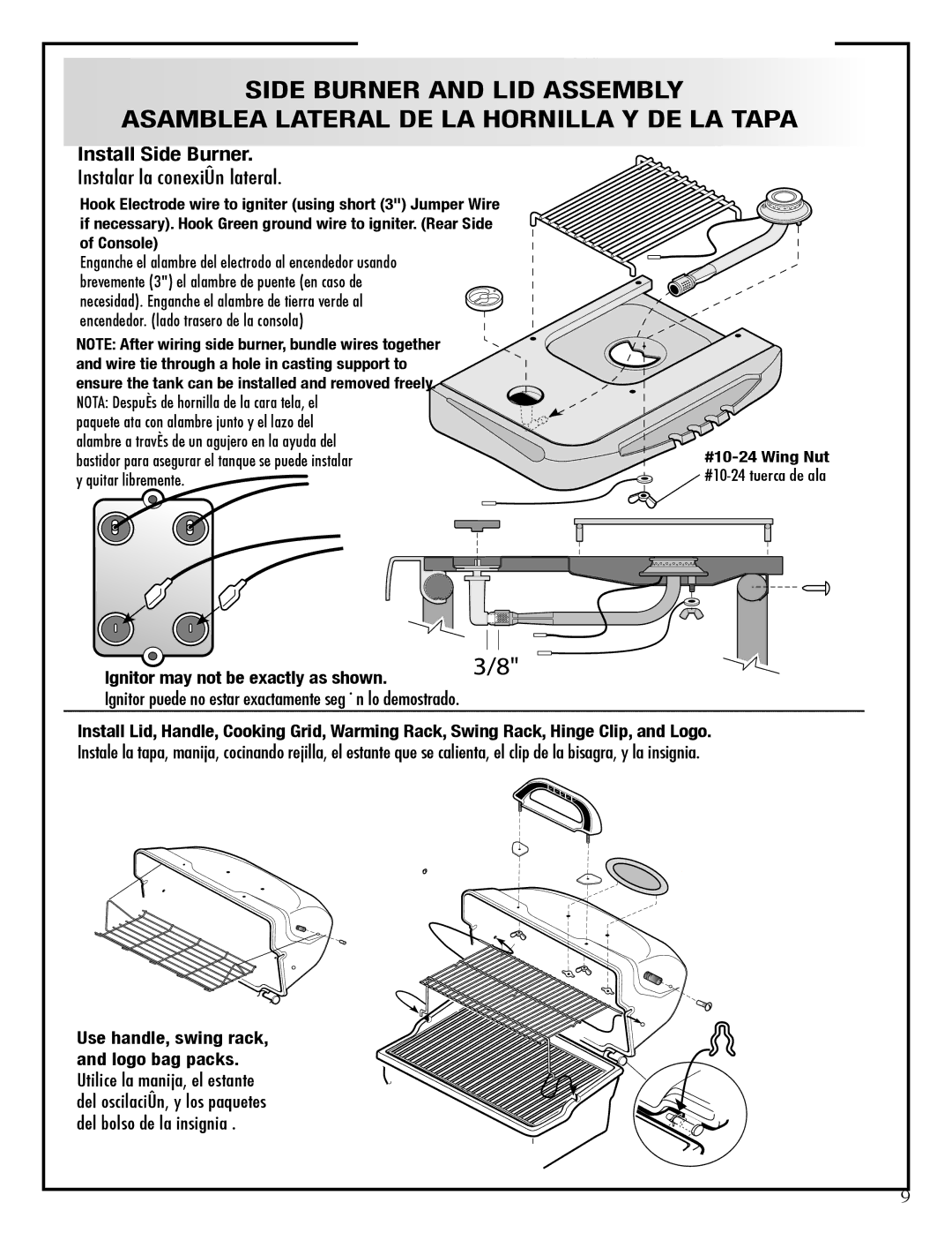 Fiesta EZT40050-P317 manual Install Side Burner 