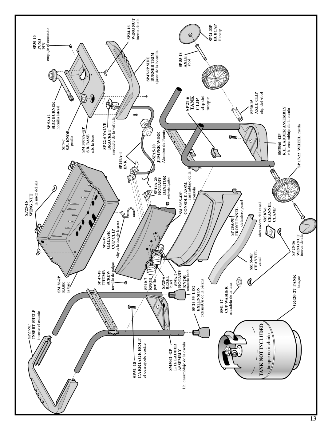 Fiesta EZT40050-P484 manual Tank 