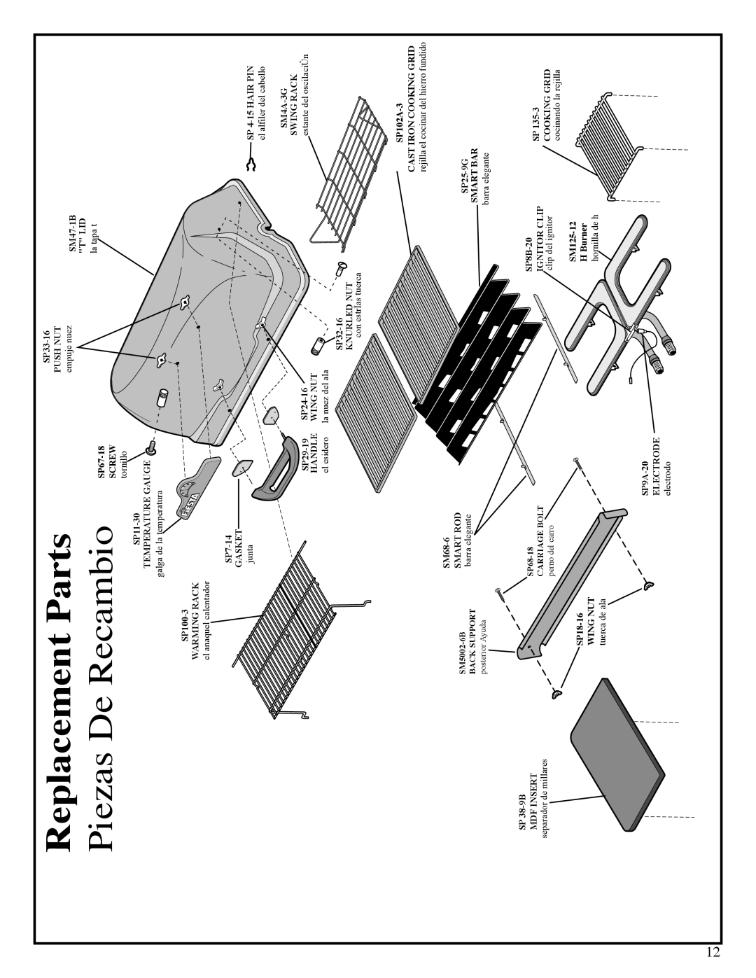 Fiesta EZT45055-B319 manual Replacement Parts 