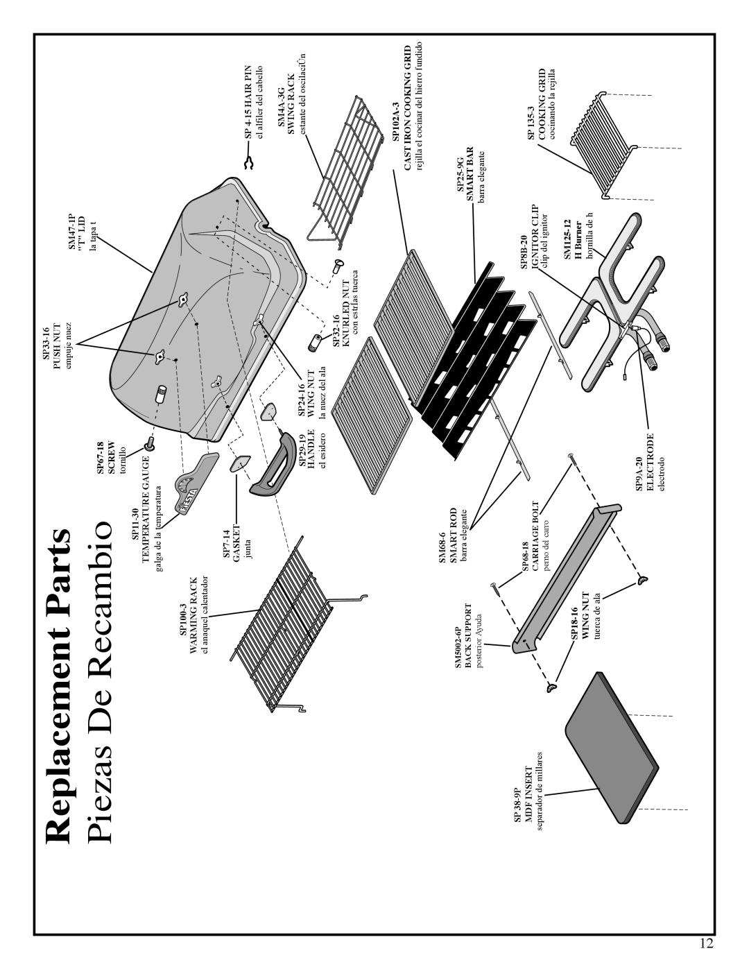 Fiesta EZT45055-P312 manual Replacement Parts 