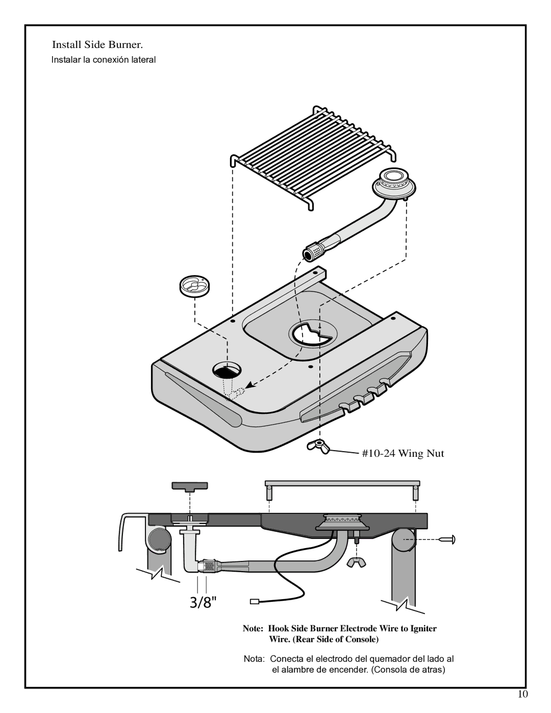 Fiesta EZT45055-P342 manual Install Side Burner 