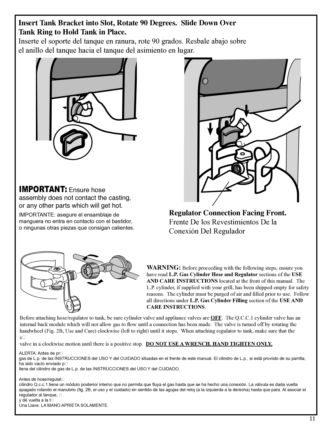 Fiesta EZT45055-P342 manual Important Ensure hose 