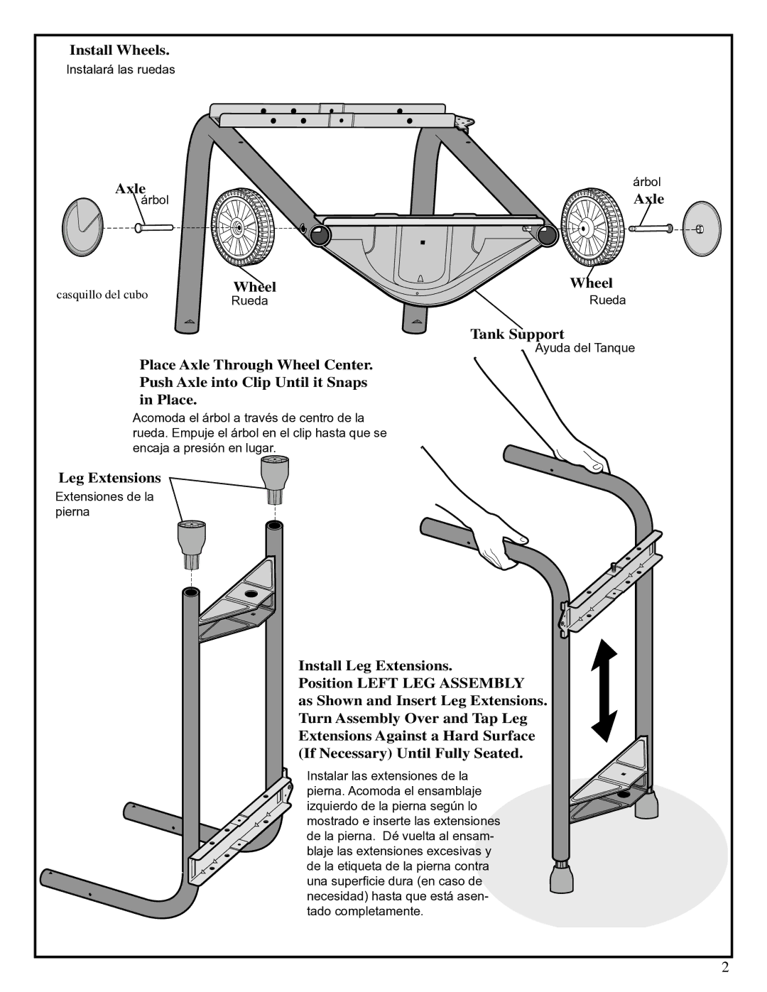 Fiesta EZT45055-P418 manual Install Wheels 