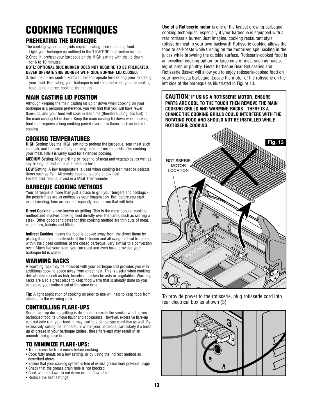 Fiesta FG50057 manual Cooking Techniques 