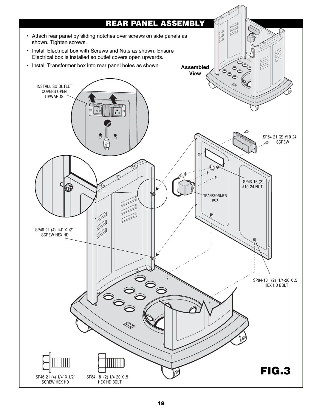 Fiesta FG50057 manual Rear Panel Assembly, View 