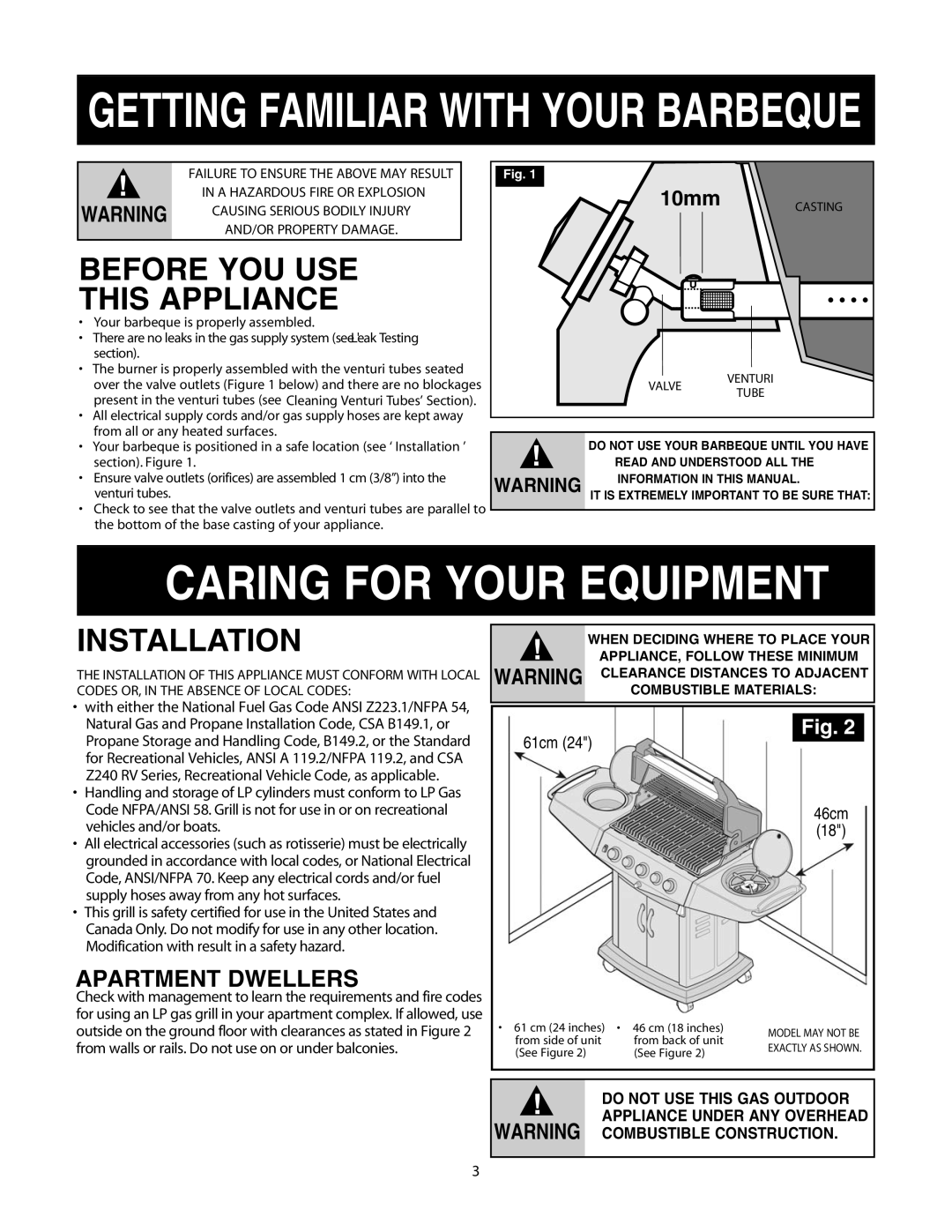 Fiesta FG50057 manual Before YOU USE This Appliance, Installation, Apartment Dwellers 