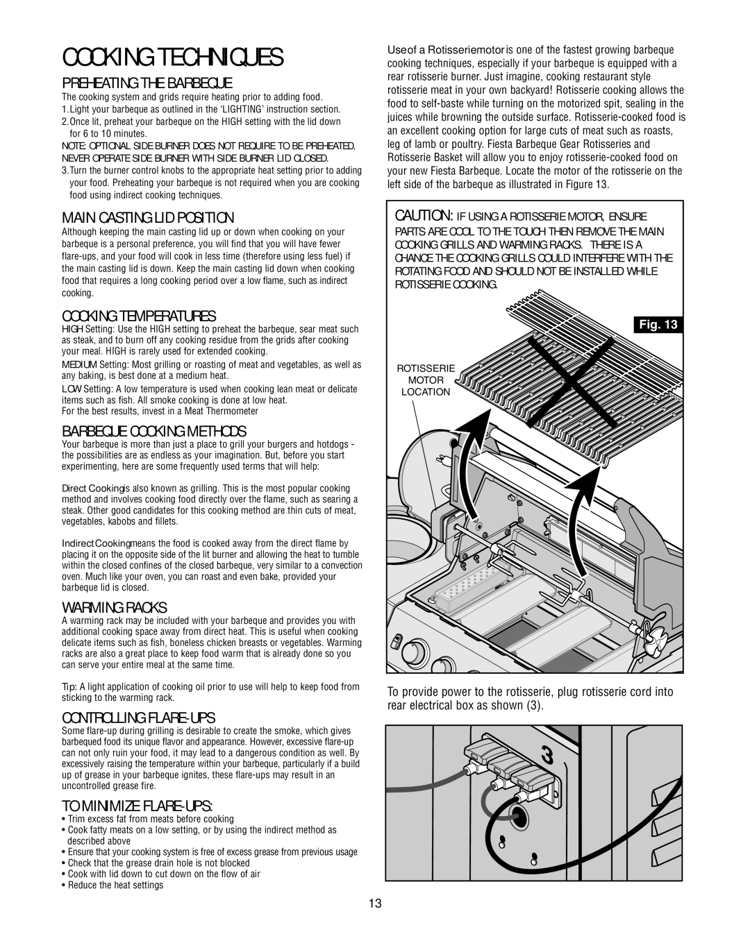 Fiesta FG50069 manual Cooking Techniques 