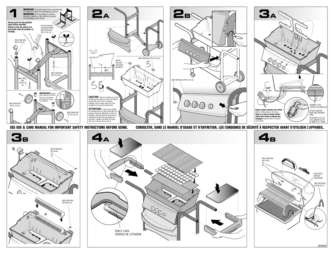 Fiesta XT34555 manual Review parts list and exploded Layout before assembly, Étudiez la liste des pièces et le, Montage 