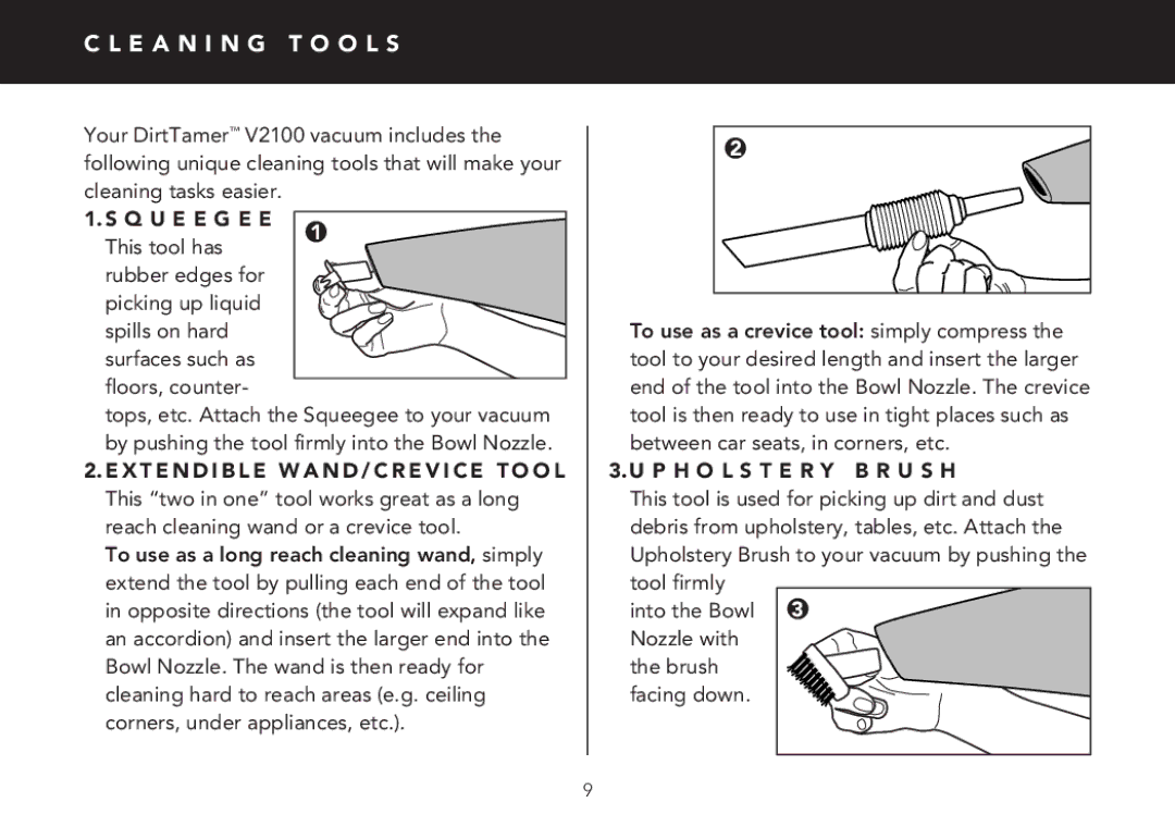 FilterStream V2100 instruction manual E a N I N G T O O L S, Q U E E G E E 