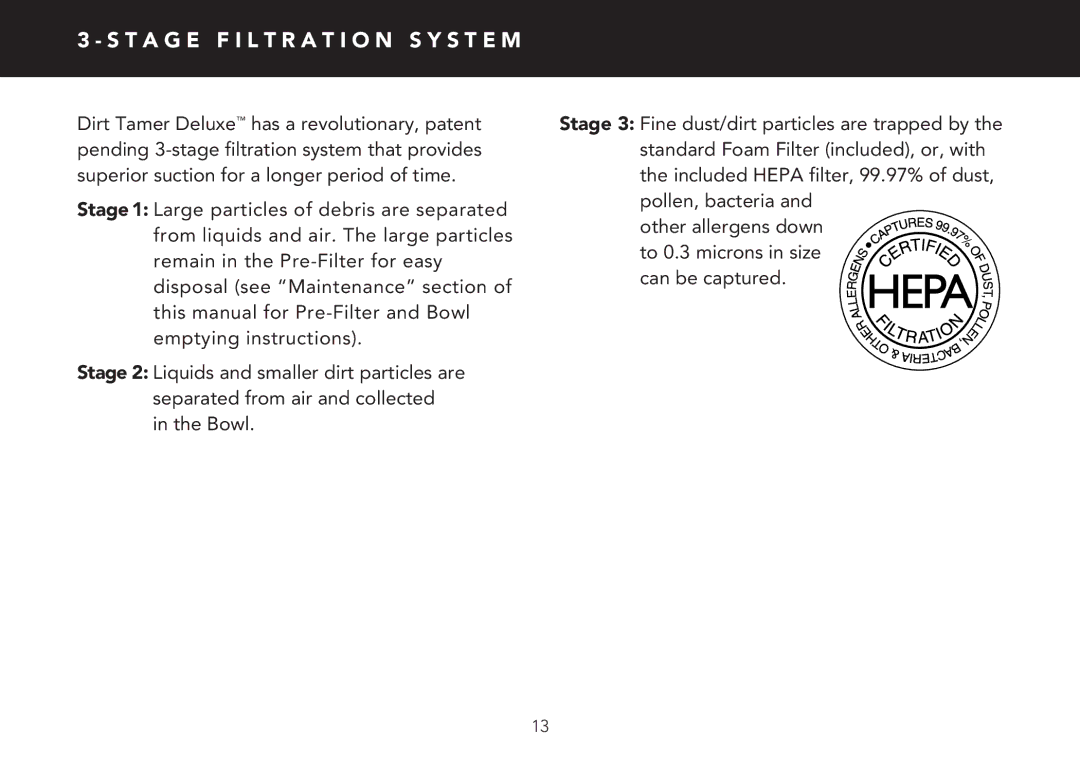 FilterStream V2210 instruction manual T a G E F I L T R a T I O N S Y S T E M 