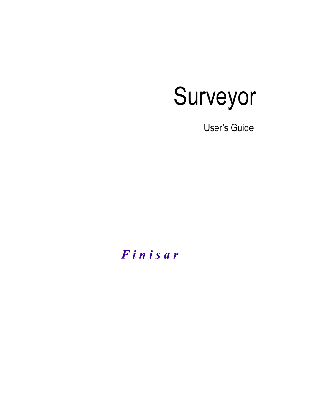 Finisar Surveyor manual 