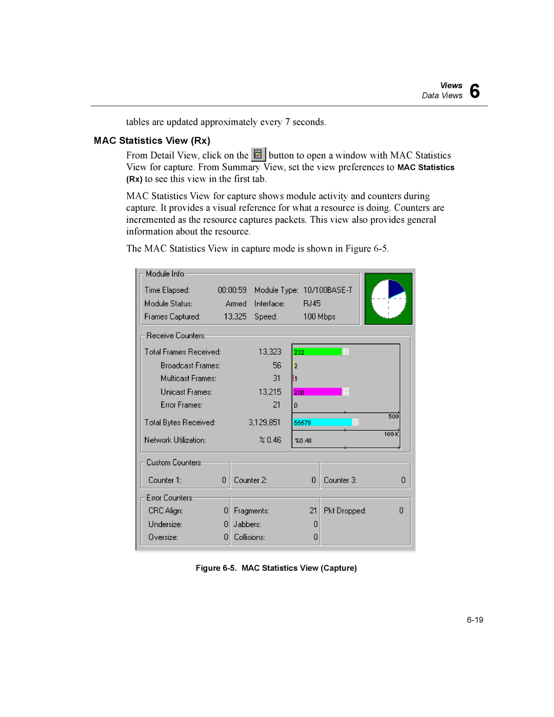 Finisar Surveyor manual MAC Statistics View Rx, MAC Statistics View Capture 