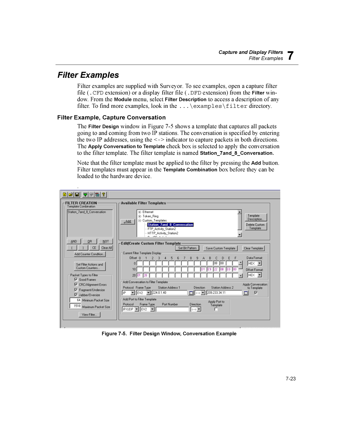 Finisar Surveyor manual Filter Examples, Filter Example, Capture Conversation 