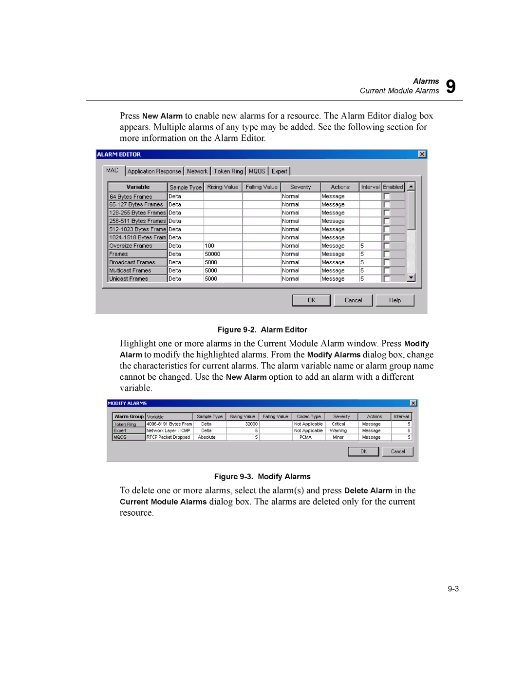 Finisar Surveyor manual Alarms 