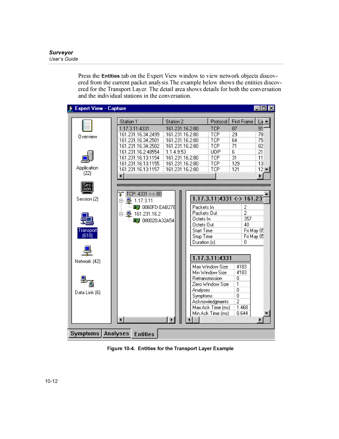 Finisar Surveyor manual Entities for the Transport Layer Example 