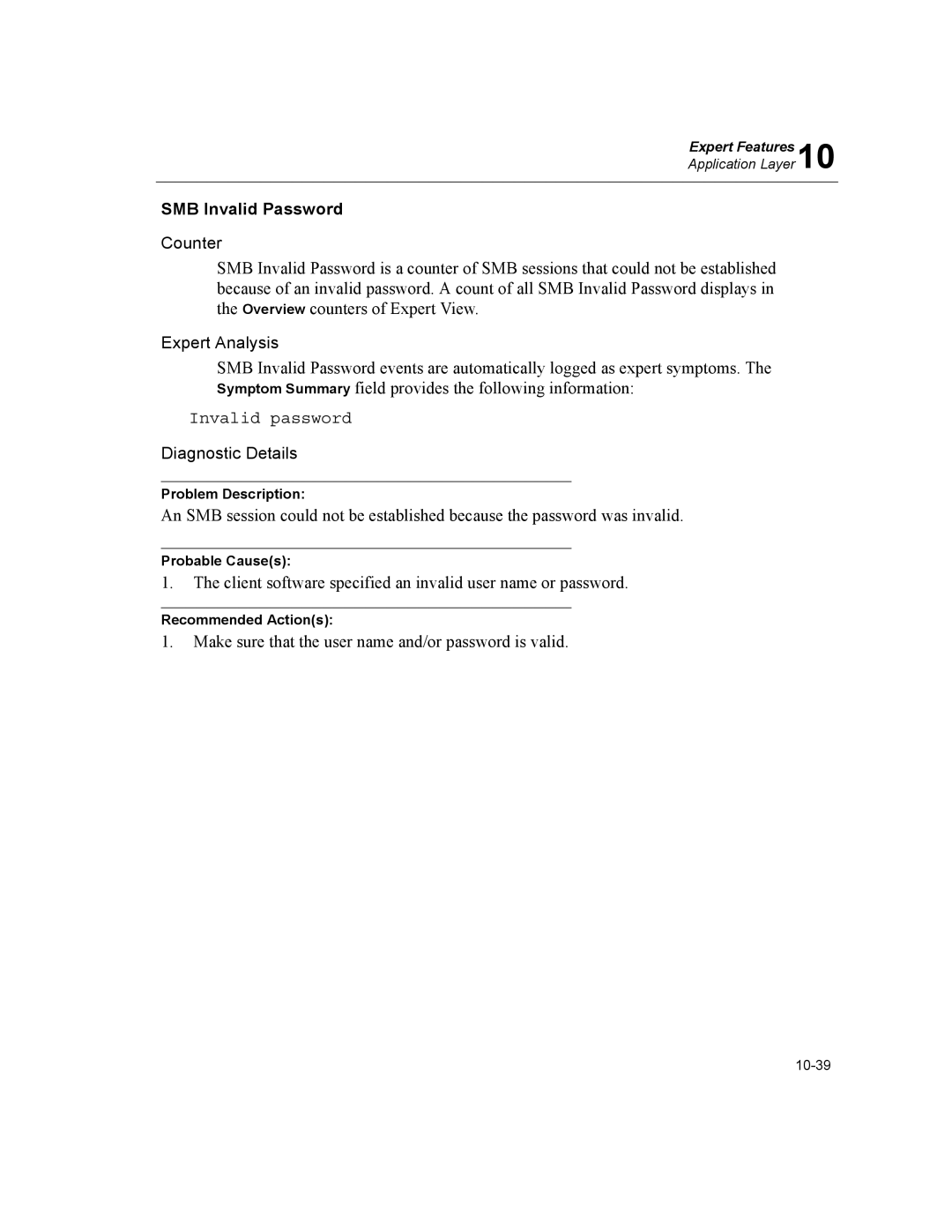 Finisar Surveyor manual SMB Invalid Password, Invalid password 