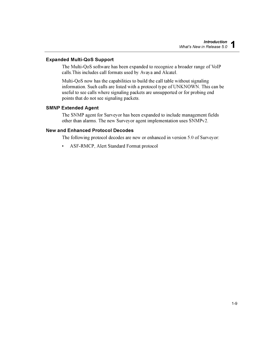 Finisar Surveyor manual Expanded Multi-QoS Support, Smnp Extended Agent, New and Enhanced Protocol Decodes 