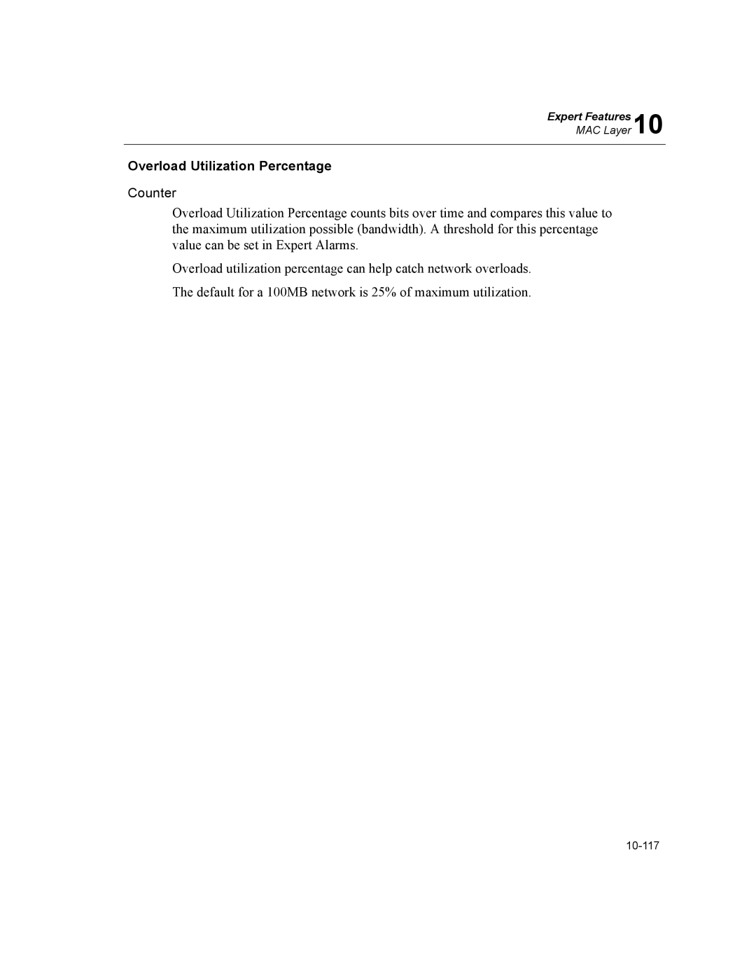 Finisar Surveyor manual Overload Utilization Percentage 