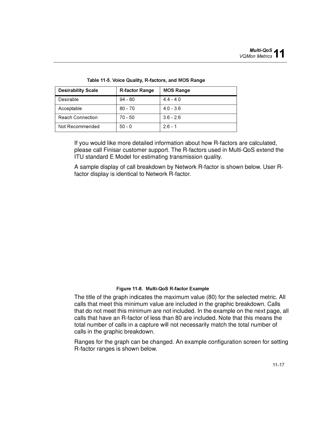 Finisar Surveyor manual Multi-QoS R-factor Example 