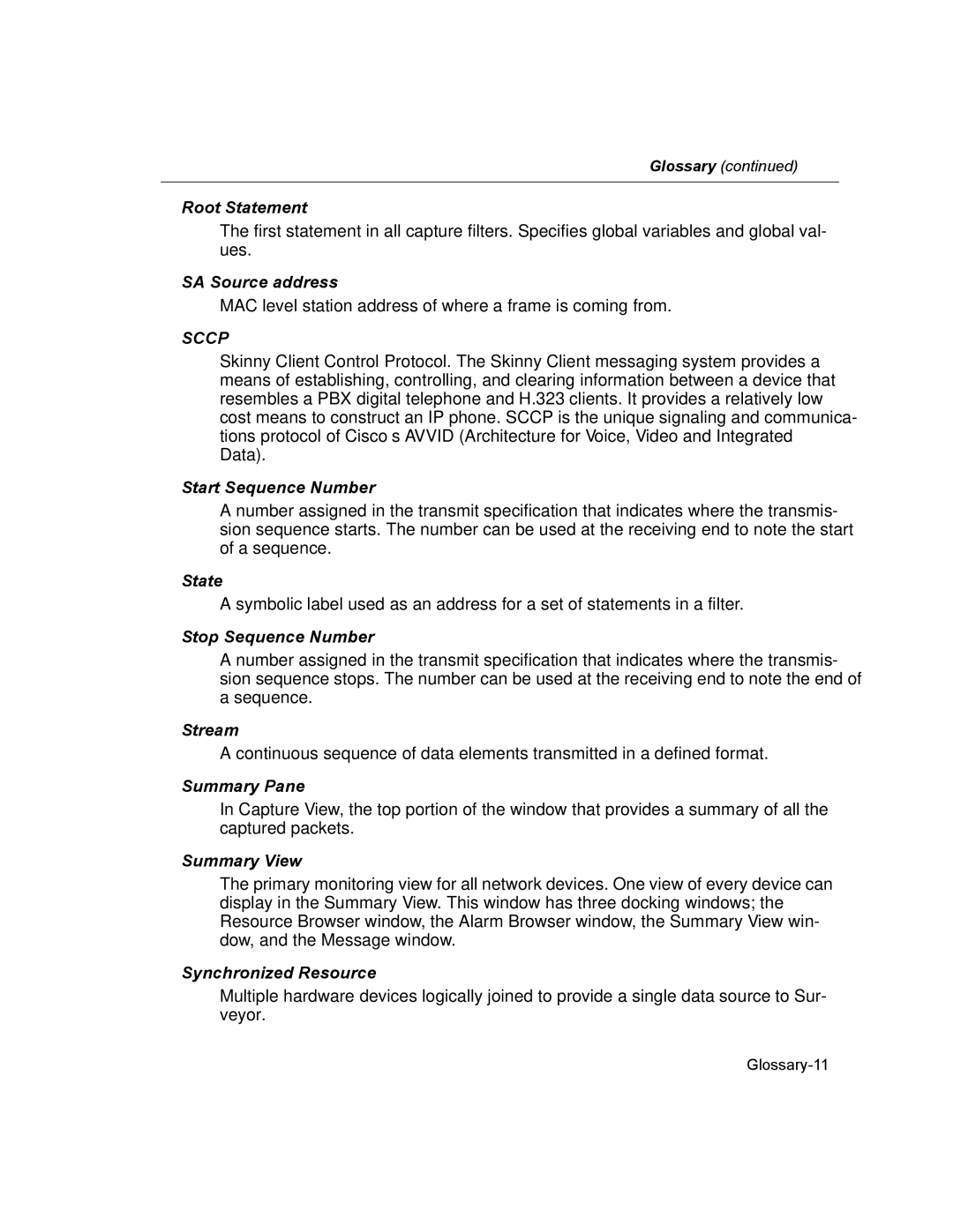 Finisar Surveyor manual Sccp 