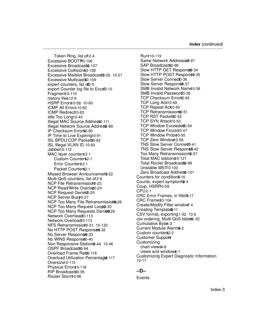 Finisar Surveyor manual Index 