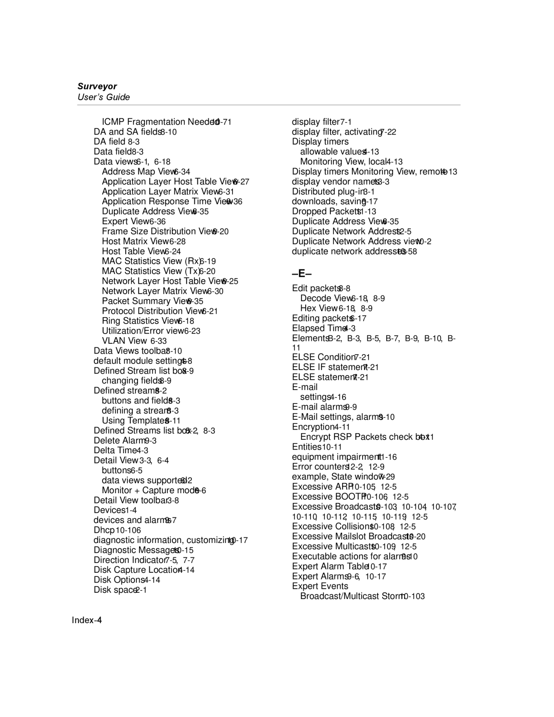 Finisar Surveyor manual Index-4 