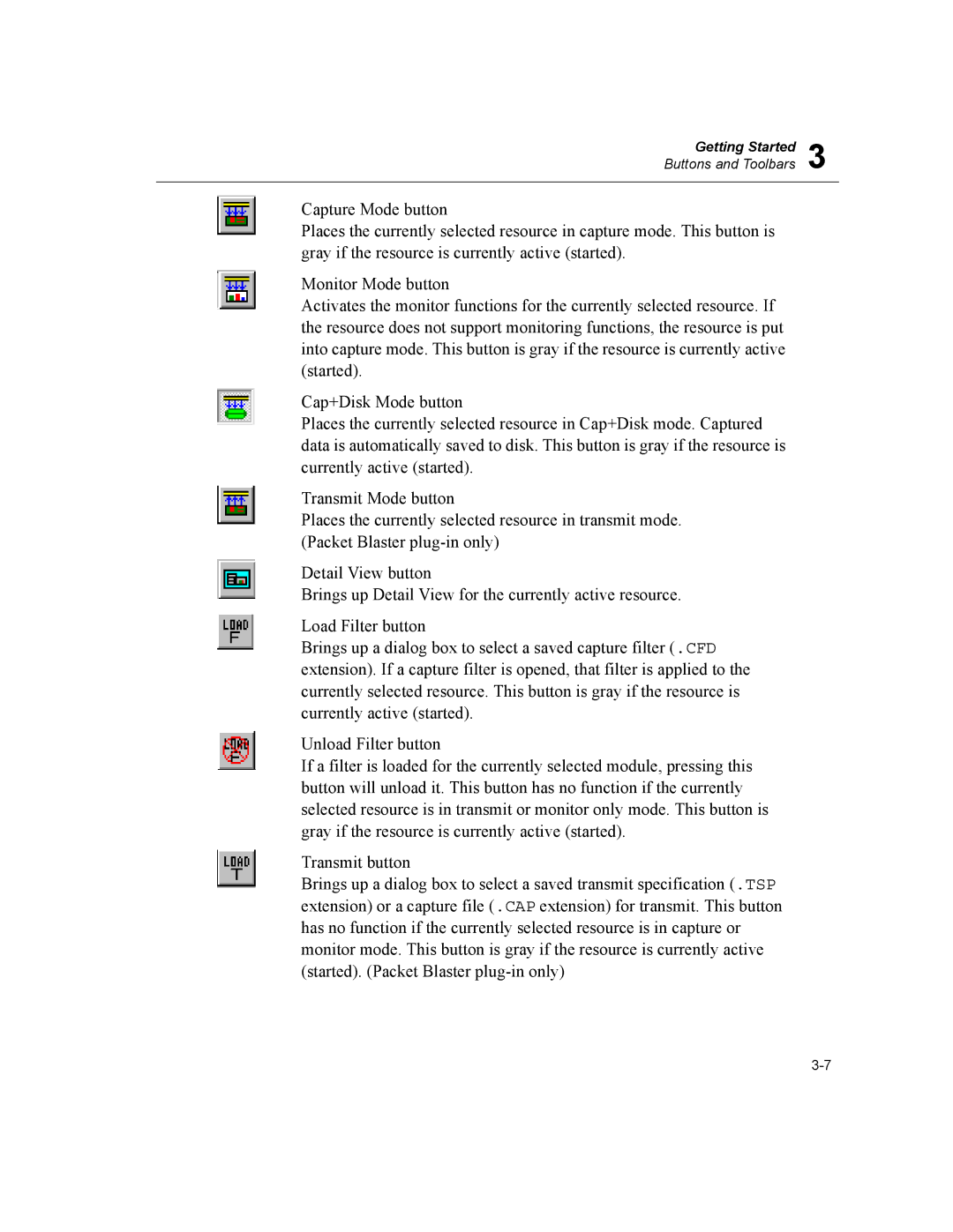 Finisar Surveyor manual Buttons and Toolbars 