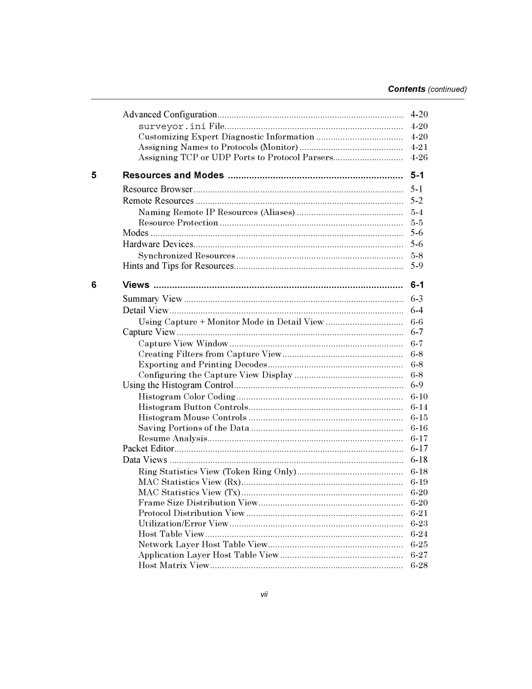 Finisar Surveyor manual Resources and Modes, Views 