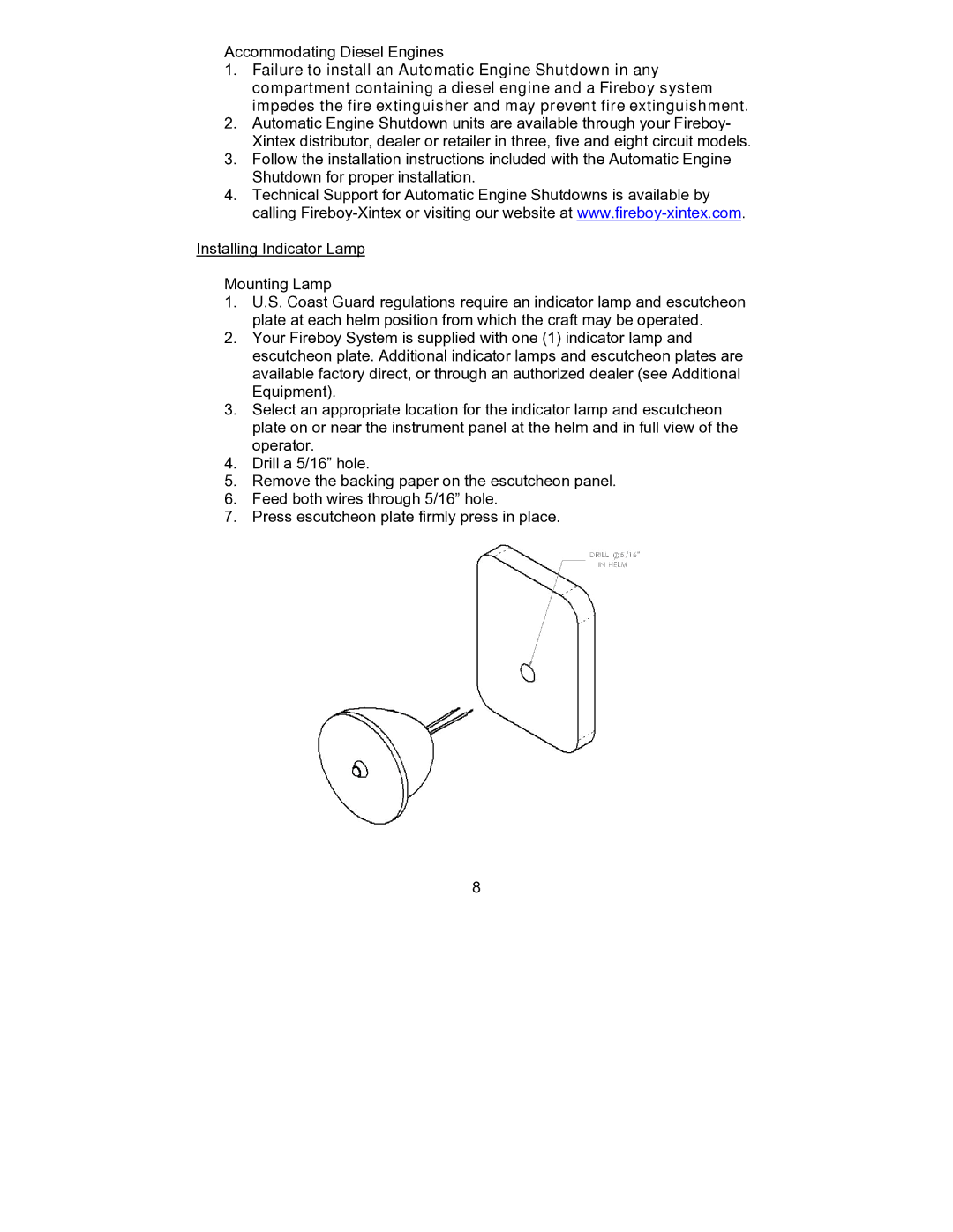 Fireboy- Xintex, LTD MA2 FE-241, HFC-227ea, CG2 owner manual Accommodating Diesel Engines 