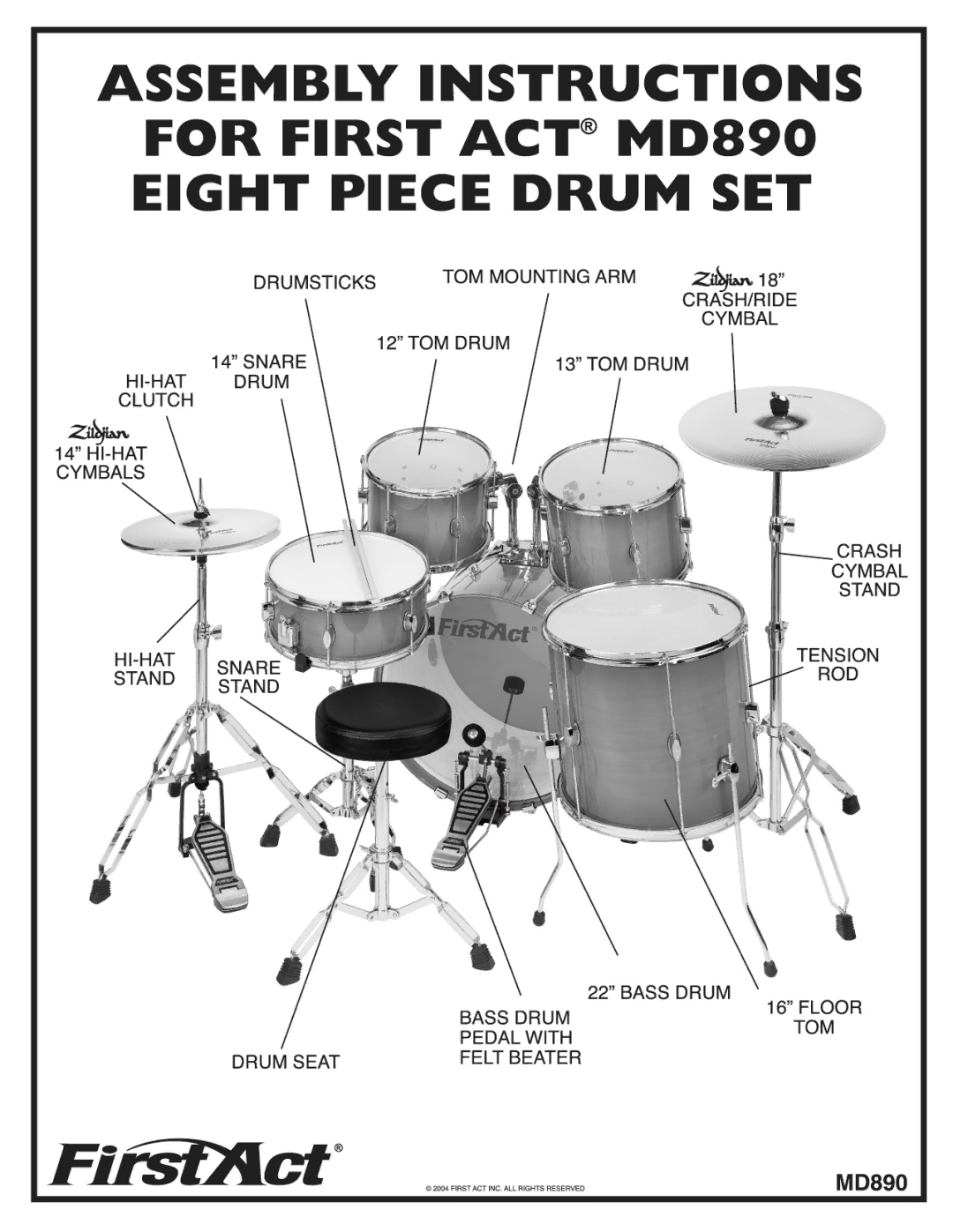 First Act MD890 manual 