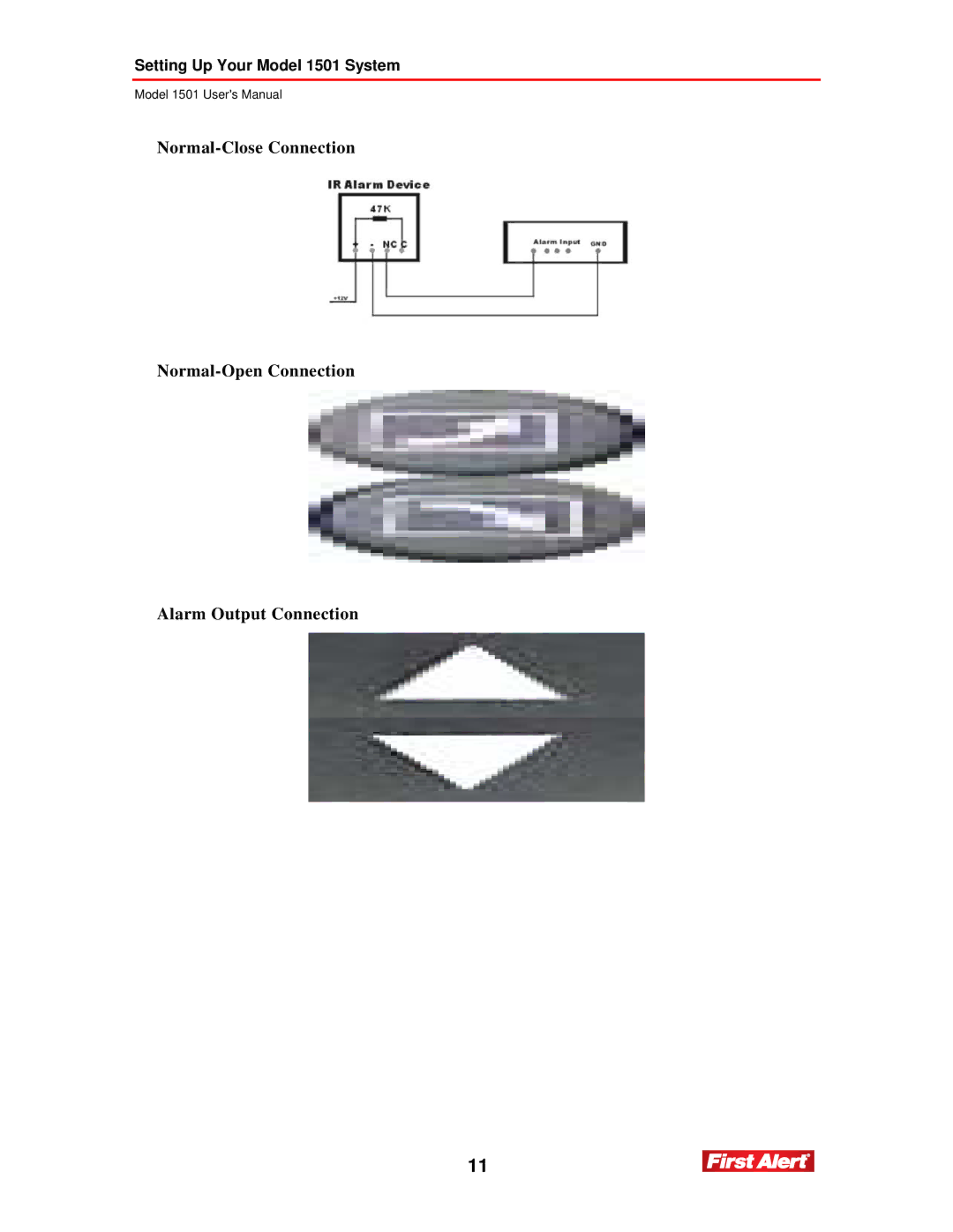 First Alert user manual Setting Up Your Model 1501 System 