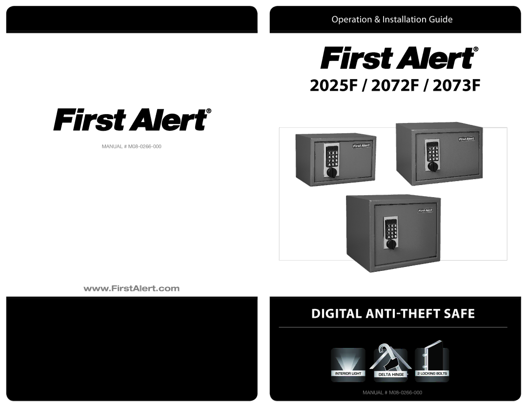 First Alert manual 2025F / 2072F / 2073F 