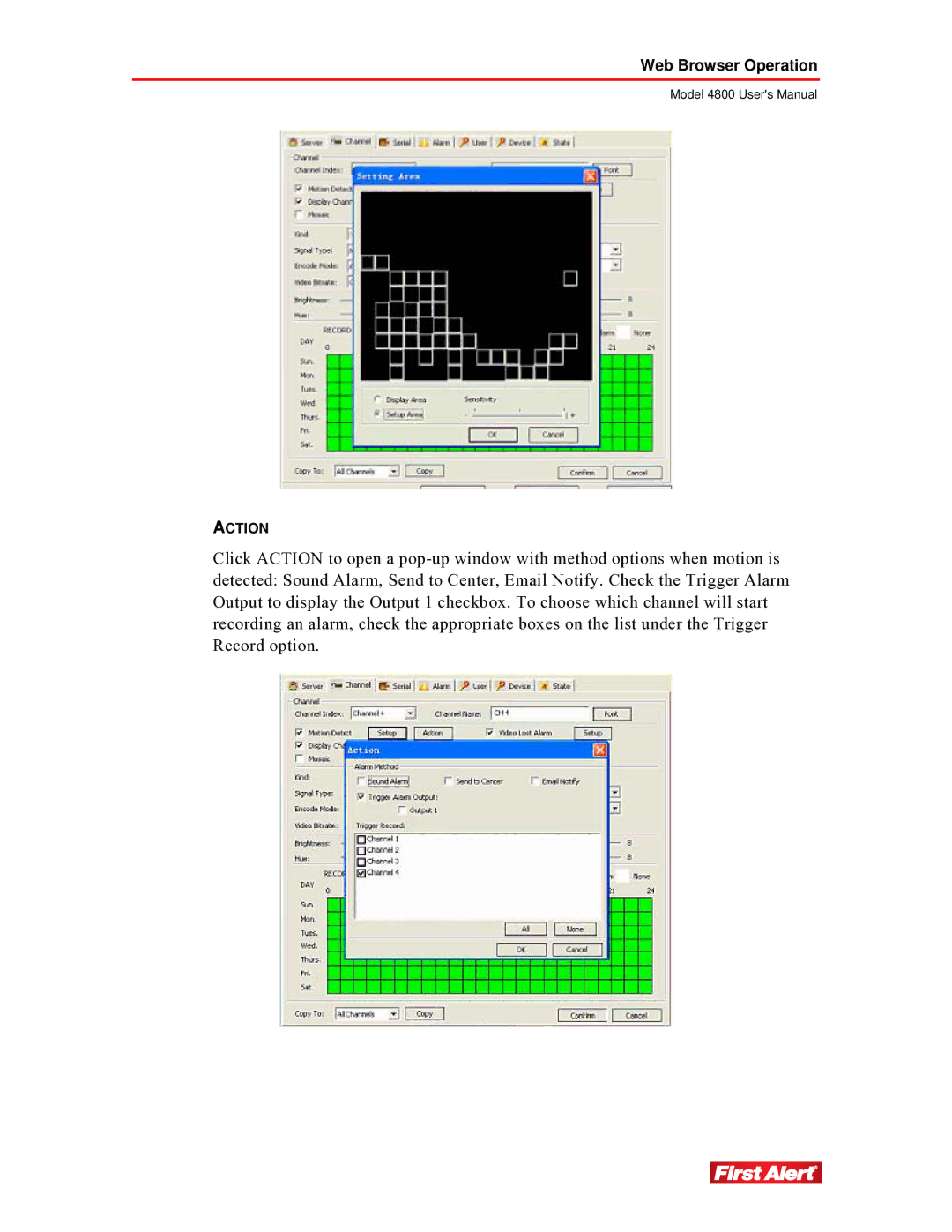 First Alert 4800 user manual Action 