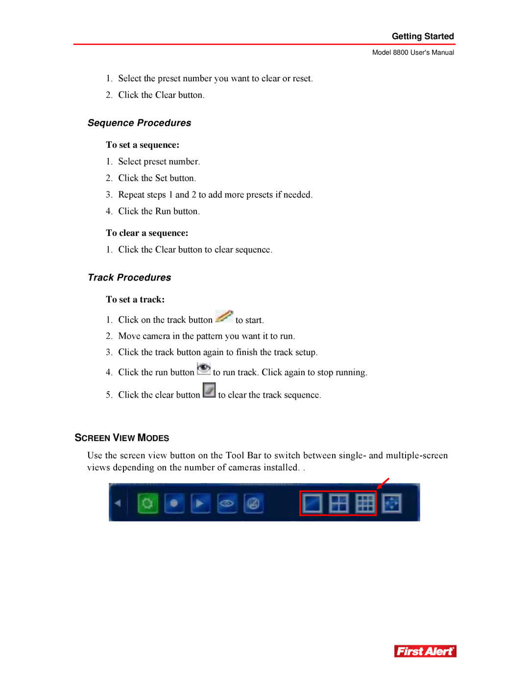 First Alert 8800 user manual Sequence Procedures 