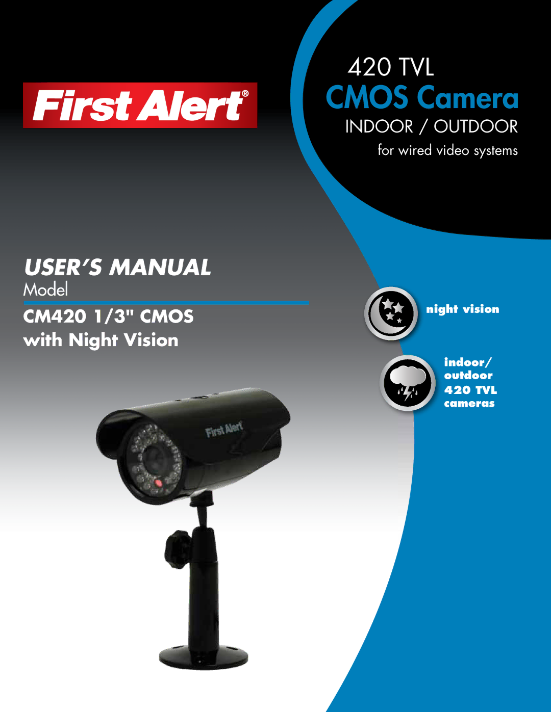 First Alert cm420 user manual Cmos Camera 