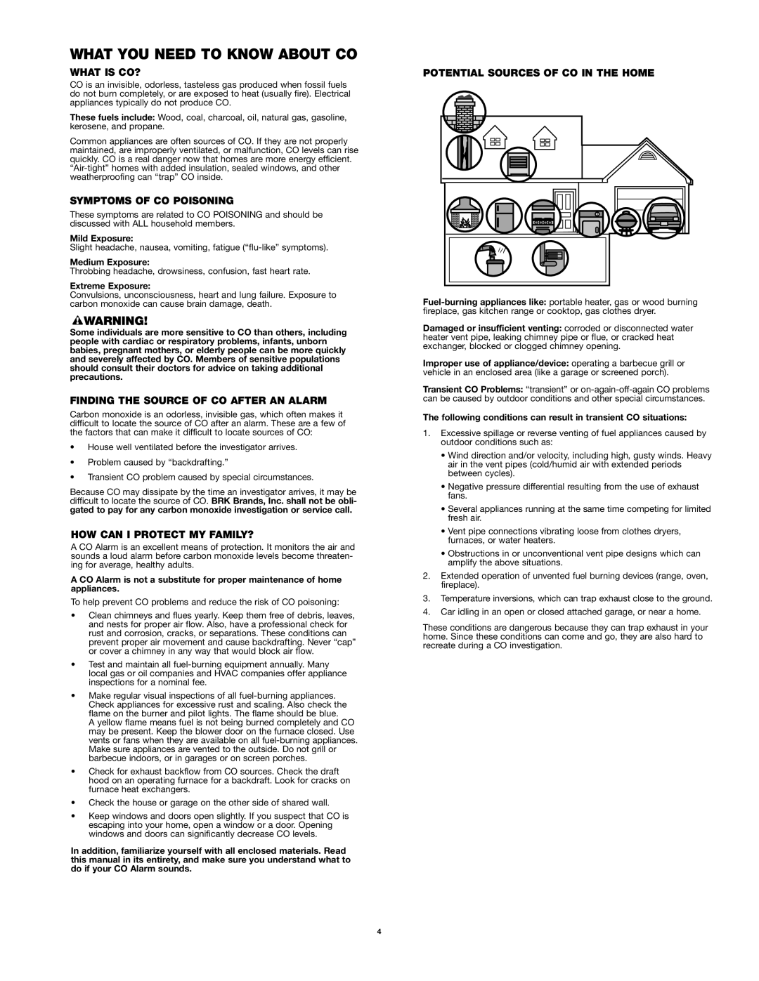 First Alert CO600 user manual What YOU Need to Know about CO 