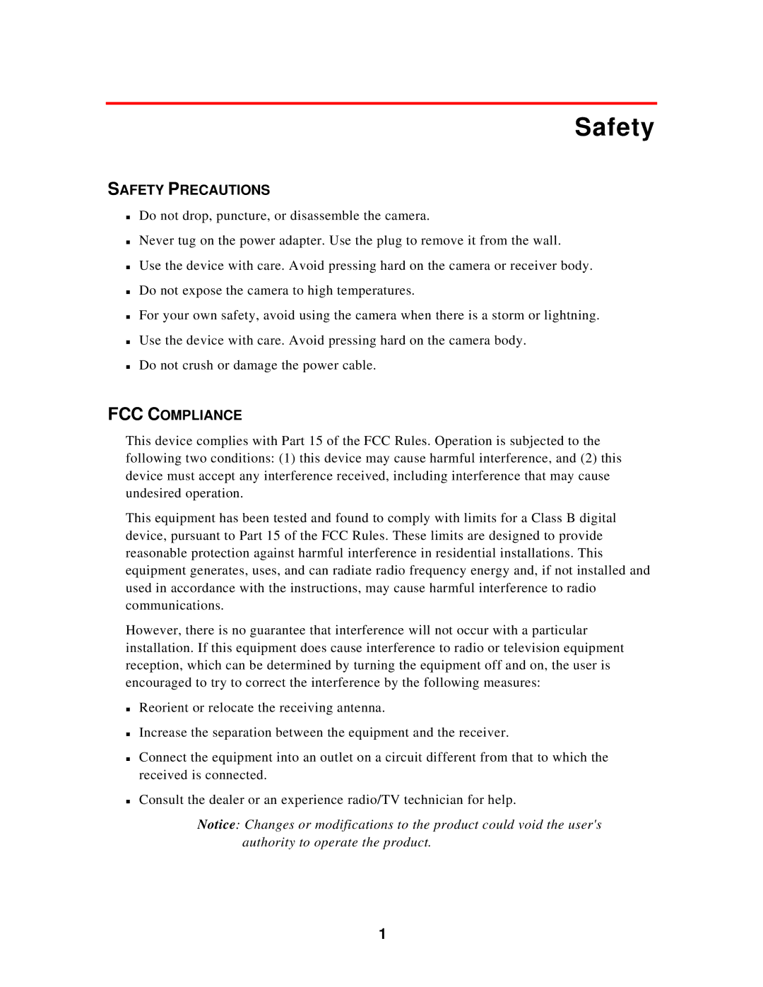 First Alert D575 user manual Safety Precautions, FCC Compliance 