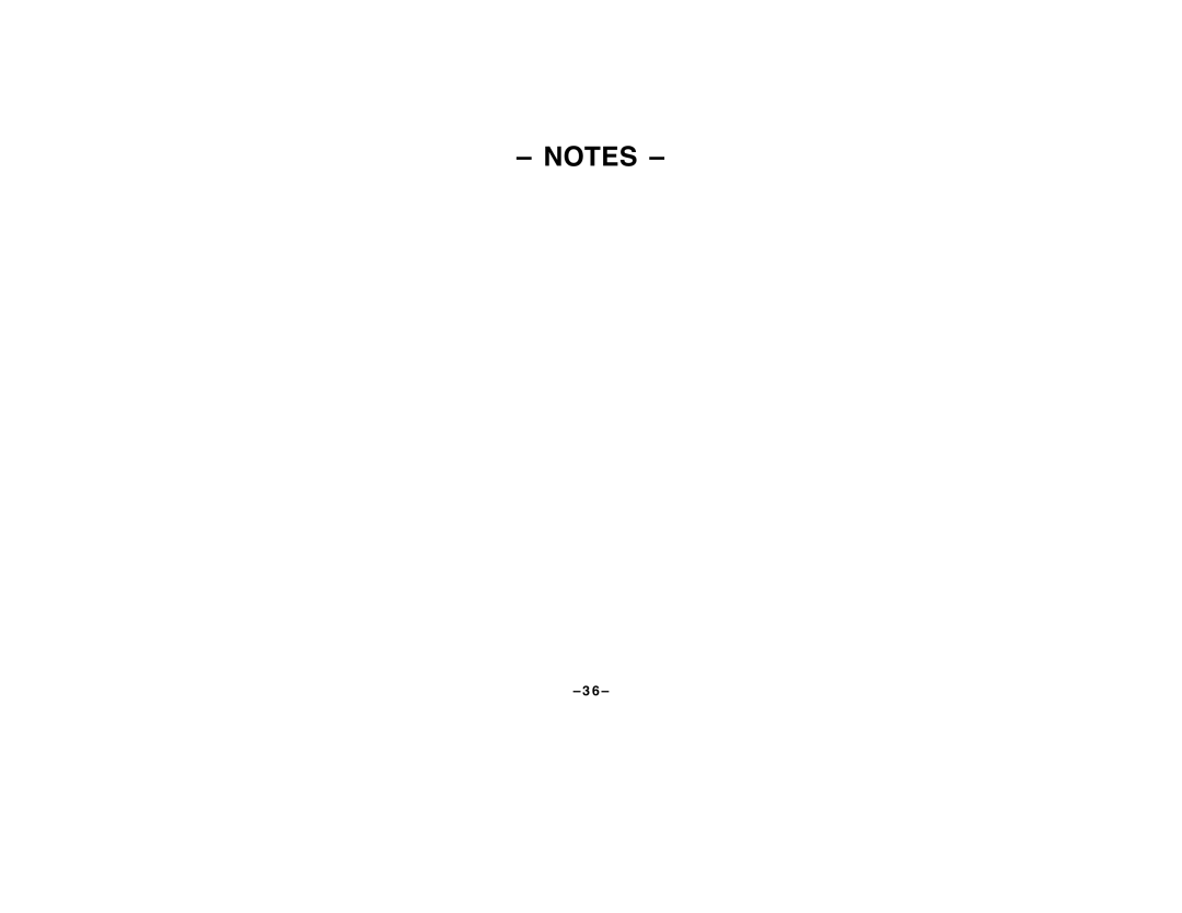 First Alert FA120C user manual Ð Notes Ð, Ð 3 6 Ð 