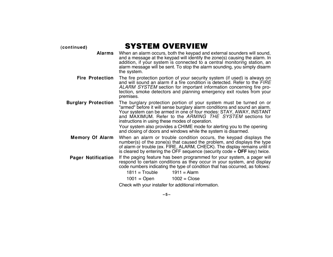 First Alert FA120C user manual System Overview, the system 