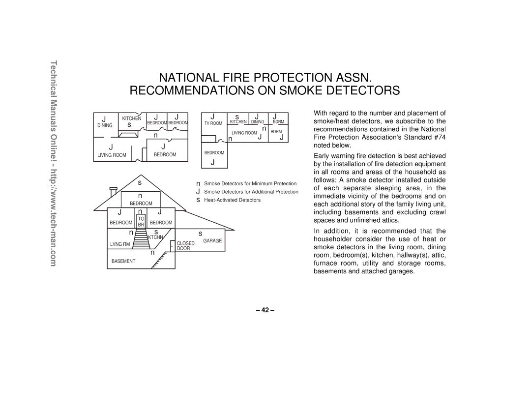 First Alert FA1220CV technical manual Smoke Detectors for Minimum Protection 