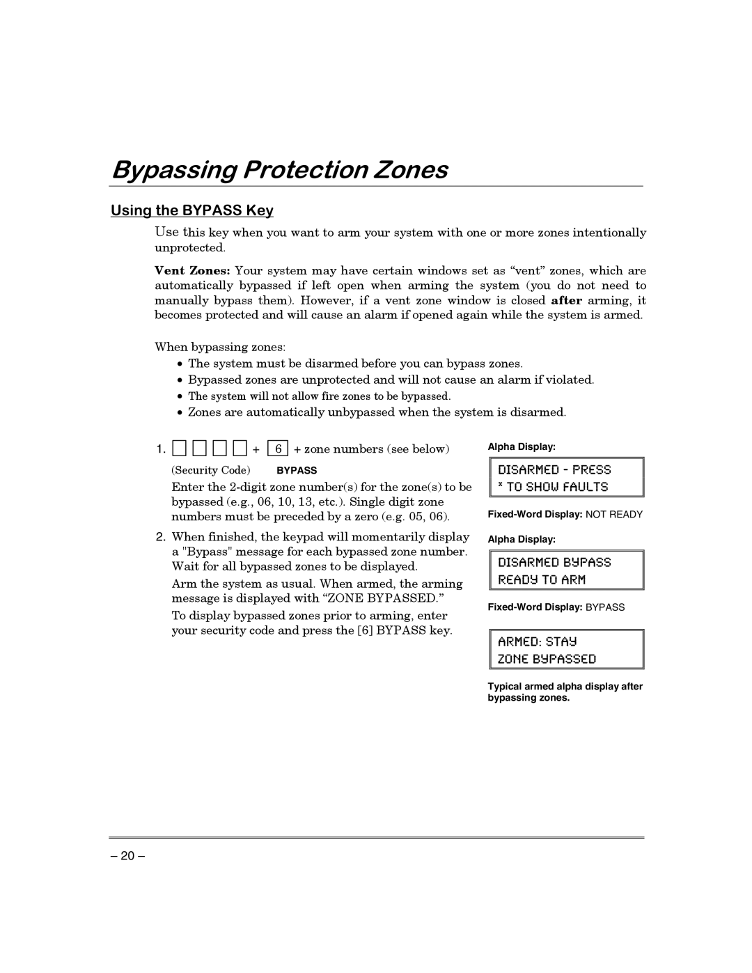 First Alert FA130CP manual SDVVLQJ3URWHFWLRQ=RQHV, + zone numbers see below 