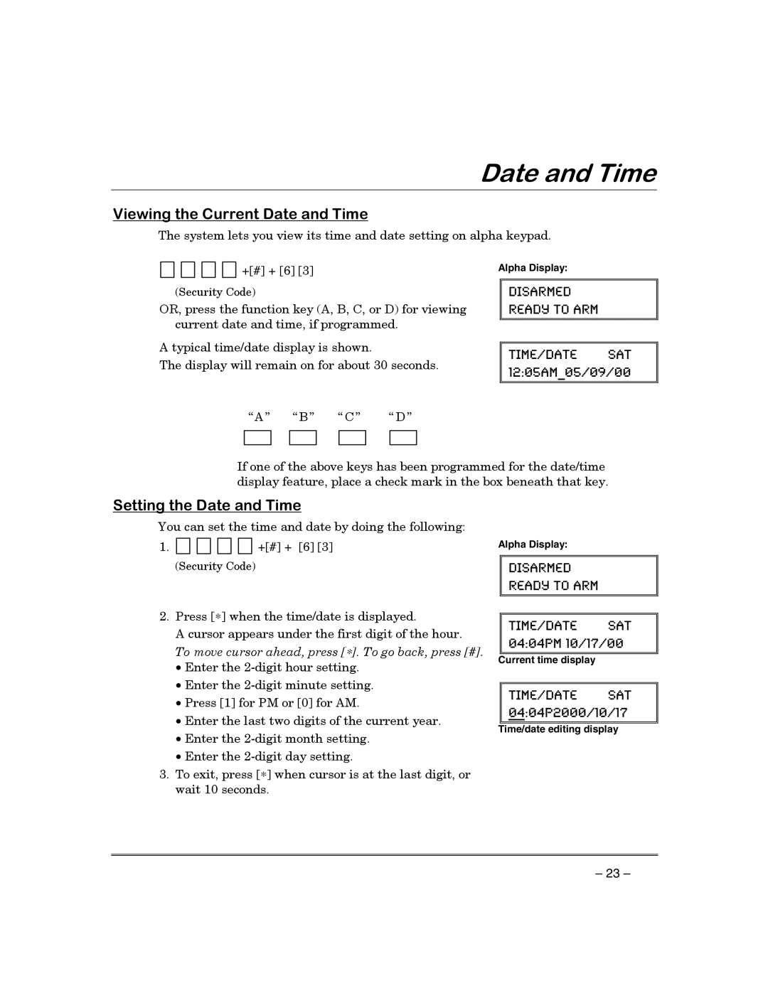 First Alert FA130CP manual 6HWWLQJWKHDWHDQG7LPH 