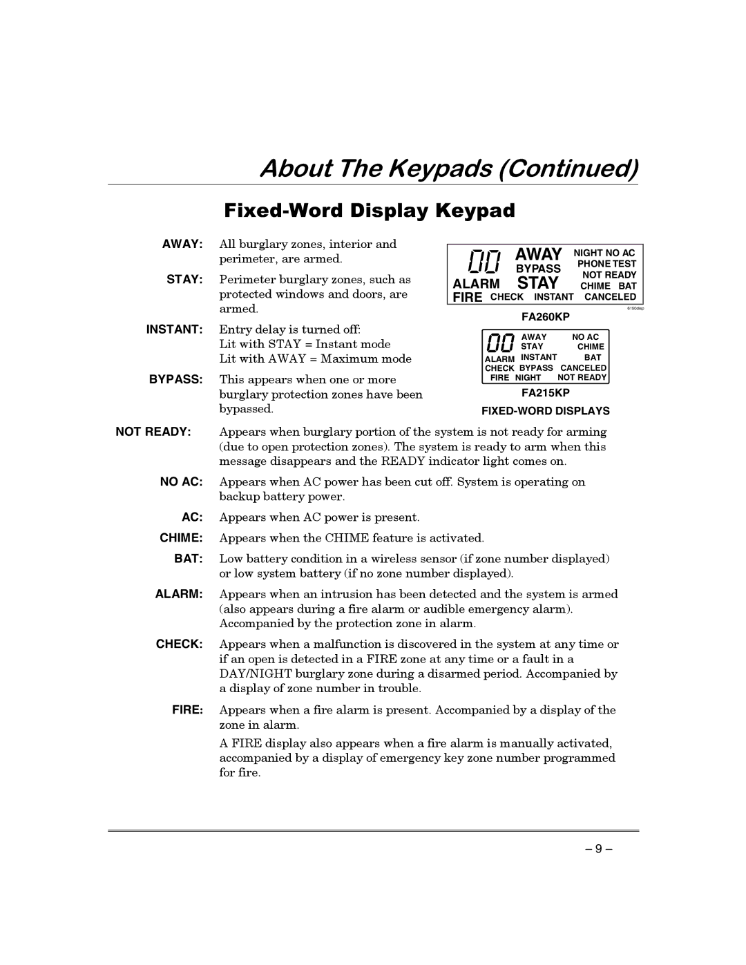 First Alert FA130CP manual $ERXW7KH.H\SDGV&RQWLQXHG 