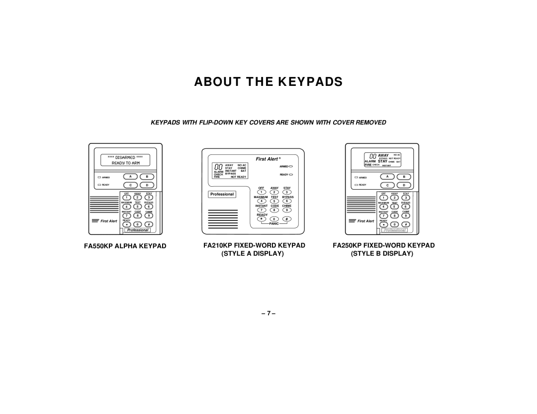 First Alert FA145C user manual Style a Display Style B Display 