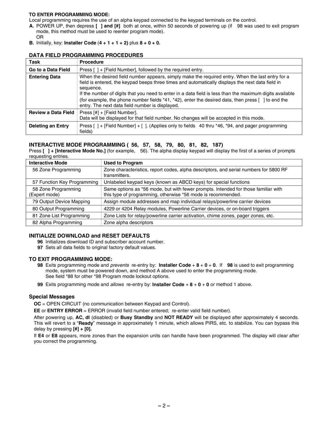 First Alert FA148CP, FA168CPS manual To Enter Programming Mode 